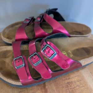 Birkenstock Pink Metallic Sandals